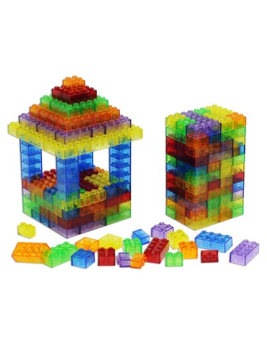 Mini ladrillos transparentes 900 piezas