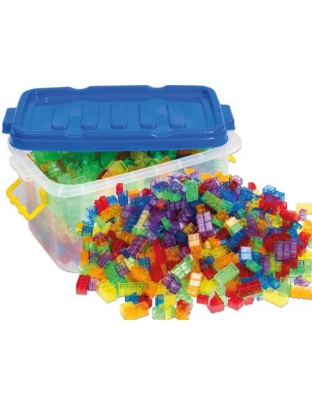 Mini ladrillos transparentes 900 piezas