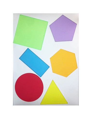 Polígonos transparentes 6  piezas