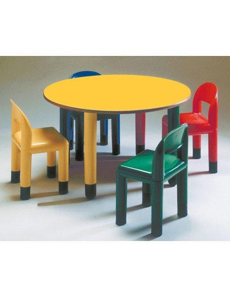 Mesa nido redonda  120 cm. de ø y 46 cm. de alto.