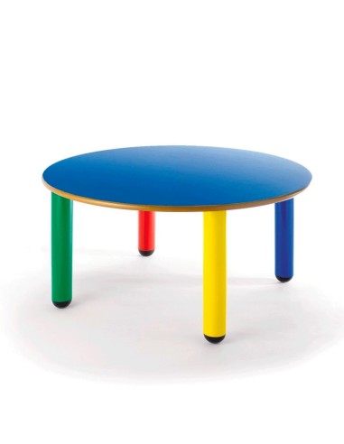 Mesa nido redonda 90 cm. de ø y 46 cm. de alto.