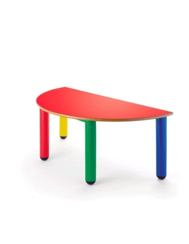 Mesa nido semicircular 110x55 cm. - 46 cm. de alto