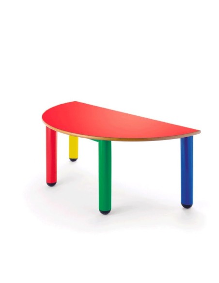 Mesa nido semicircular 110x55 cm. - 46 cm. de alto