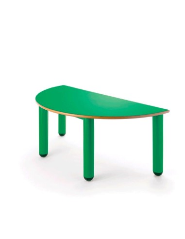 Mesa nido semicircular 120x60 cm. - 46 cm. de alto