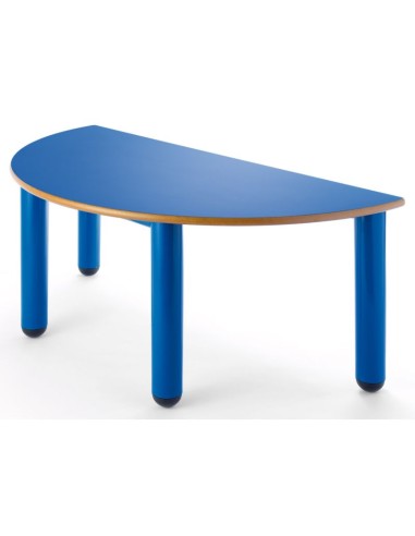 Mesa nido semicircular 120x60 cm. - 46 cm. de alto