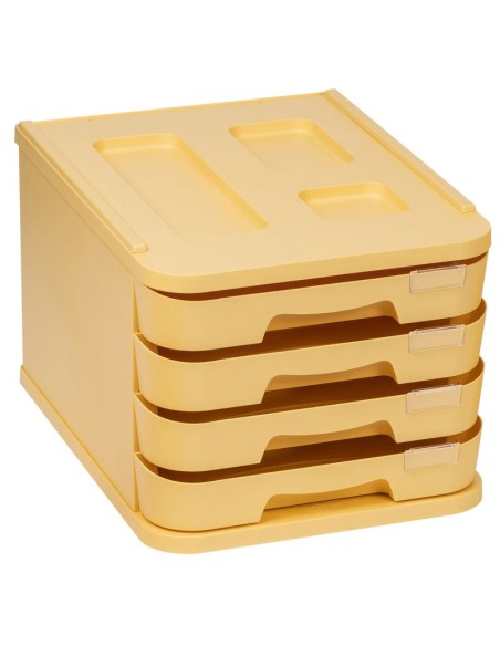 Módulo 4 cajones amarillo pastel