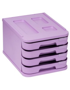 Módulo 4 cajones violeta pastel