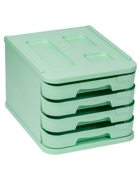 Módulo 4 cajones verde pastel