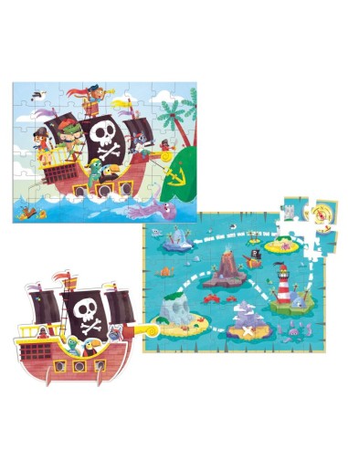 Puzle XXL piratas - 48 piezas