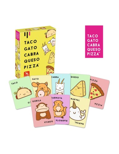 Taco, gato, cabra, queso, pizza