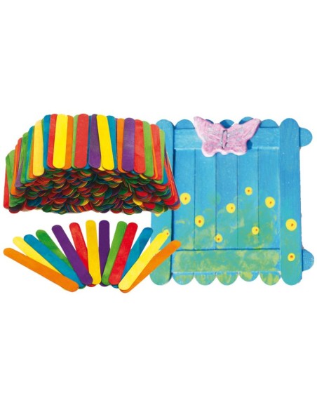 Depresores de colores 500 unidades