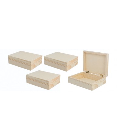 2 cajas madera rectangular