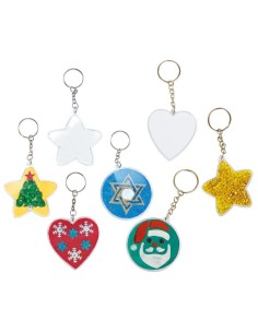 Llaveros de formas en plástico - 12 unidades 2