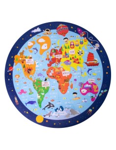 PUZZLE CIRCULAR MAPAMUNDI 48 PIEZAS