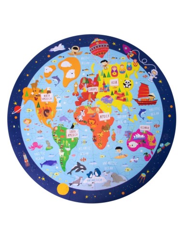 PUZZLE CIRCULAR MAPAMUNDI 48 PIEZAS