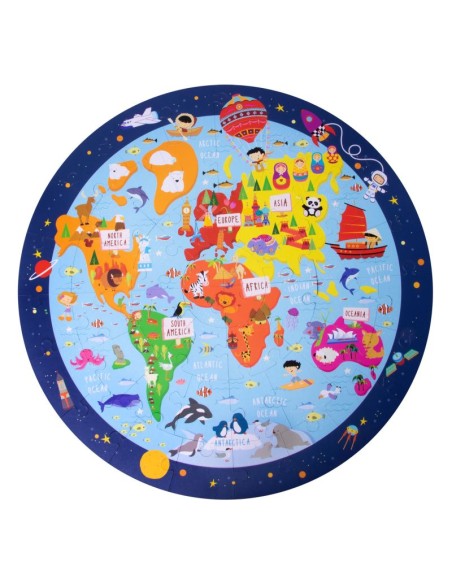 PUZZLE CIRCULAR MAPAMUNDI 48 PIEZAS