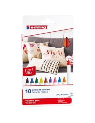 Rotulador textil 4600 10 col.surtidos