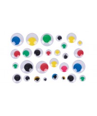 Paquete 600 ojos móviles adhesivos variados. Apli