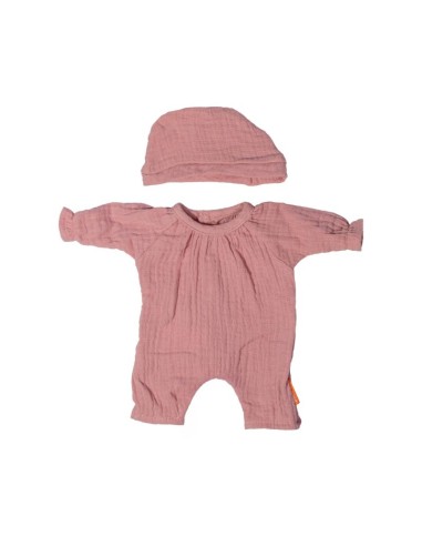 Pijama rosa con gorrito 32 cm