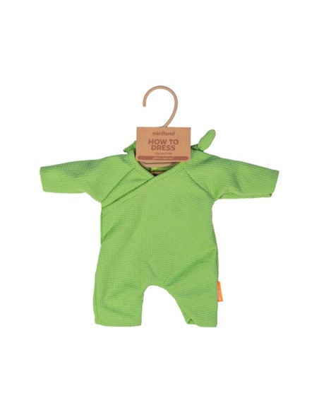 Pijama verde con gorrito 32 cm