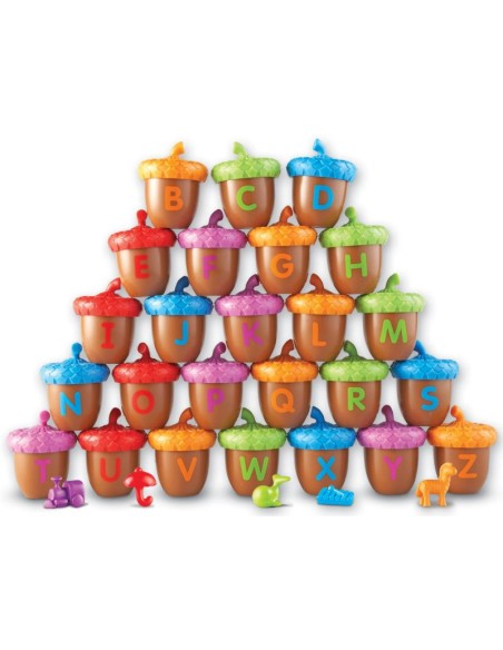 Alfabeto bellotas inglés - 78 piezas