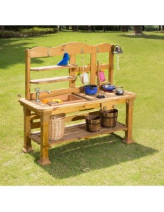 Cocina de madera para exterior