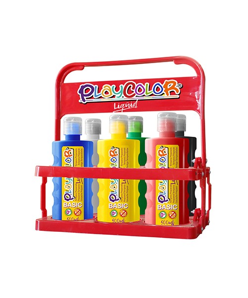 Basket témpera Playcolor líquida 6x500ml.