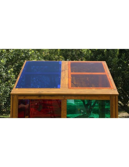 Casa arcoíris de madera para exterior