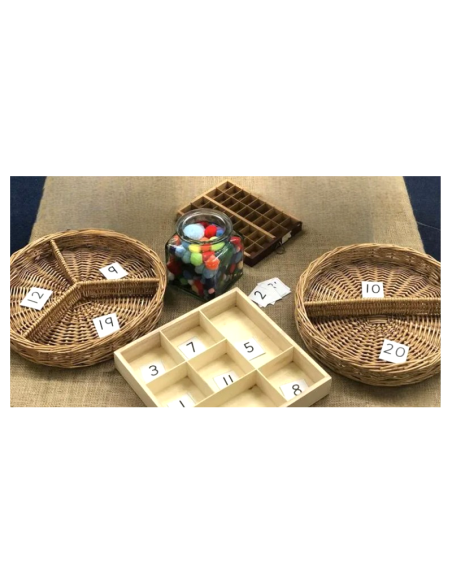 CINCO CESTAS DE MIMBRE