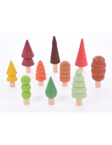 Árboles de madera natural - 10 und.