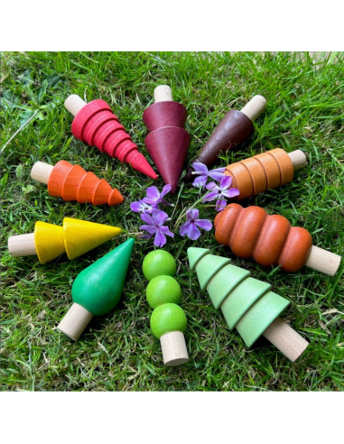 Árboles de madera natural - 10 und.