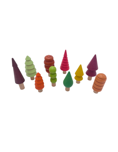 Árboles de madera natural - 10 und.