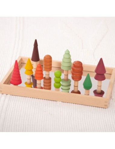 Árboles de madera natural - 10 und.