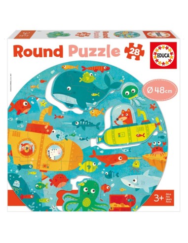 Puzle circular bajo el mar - 28 piezas
