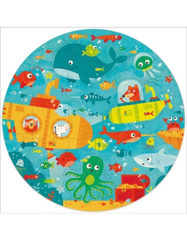 Puzle circular bajo el mar - 28 piezas
