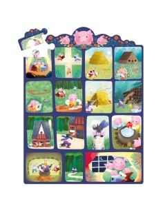 Story puzle los tres cerditos - 35 piezas 2