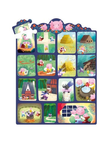 Story puzle los tres cerditos - 35 piezas