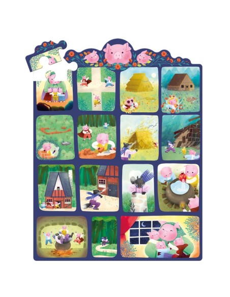 Story puzle los tres cerditos - 35 piezas