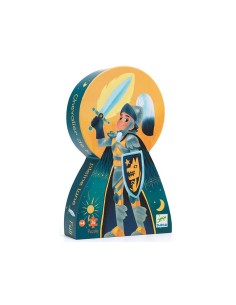 Puzle silueta caballero luna llena - 36 piezas