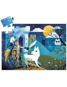 Puzle silueta caballero luna llena - 36 piezas 2