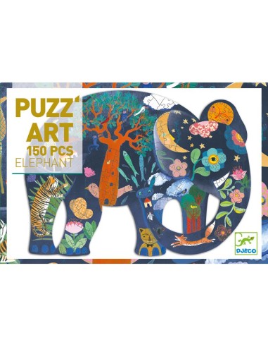 Puzle arte elefante - 150 piezas