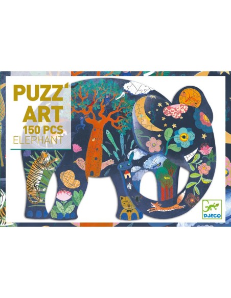 Puzle arte elefante - 150 piezas