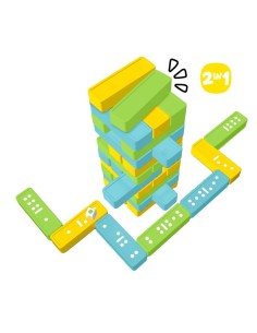 Torre equilibrio y domino XXL - 2 en 1