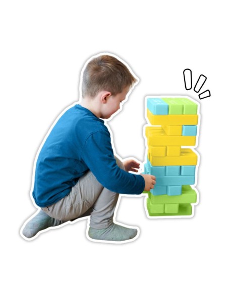 Torre equilibrio y domino XXL - 2 en 1