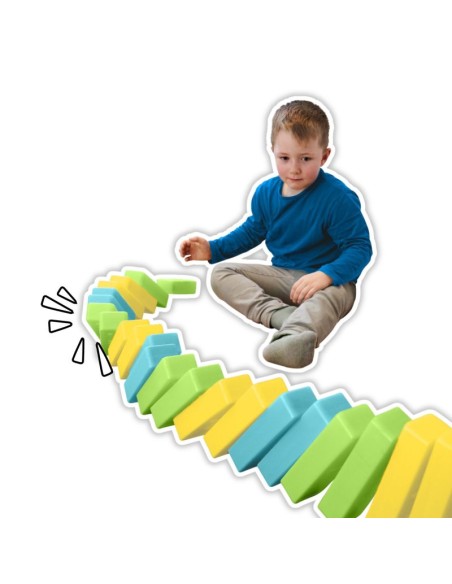 Torre equilibrio y domino XXL - 2 en 1