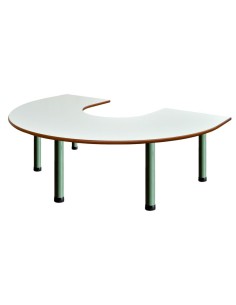Mesa nido U Blanco Roto / Patas en tubo de Acero - 54 cm....