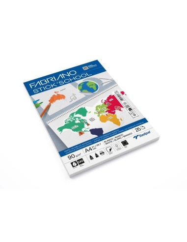 Papel de dibujo adhesivo- 90g. A4 25 hojas