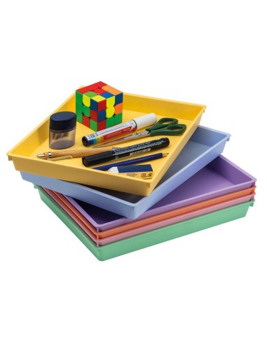 Bandejas doble portalápices pastel - 6 unidades...