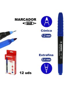 Rotulador doble punta - Azul