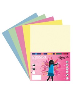 Cartulinas Din A4 surtido colores pastel - 50 hojas